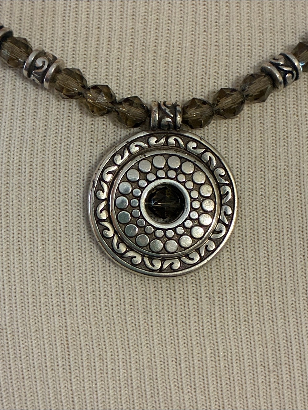 Brighton “Spellbound” Snake Chain Featuring Smokey Quartz Beads - Picture 2 of 10
